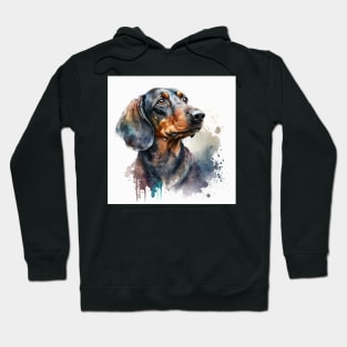 Dachshund Watercolour Style Painting Hoodie